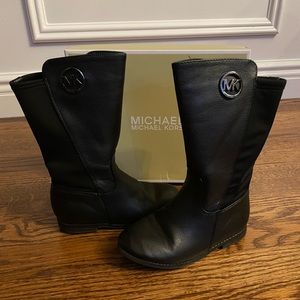 Michael Kors little girls Emma boots black SZ 12